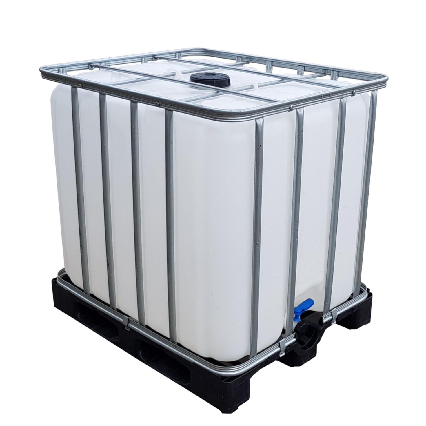 1000l IBC Wassertank Container auf Kunststoffpalette/Restentleert